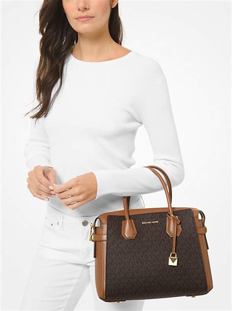 michael kors tasche mercer red|michael kors mercer belted satchel.